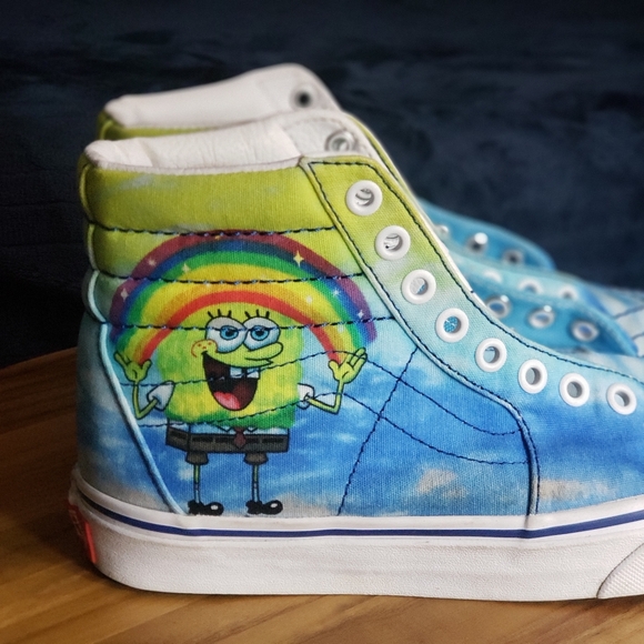 Vans X SpongeBob Sk8 Hi Imaginaaation - size 4.5 Youth or 6.5 Women's - Picture 14 of 16